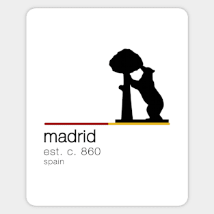 Madrid Bear Statue design Sticker